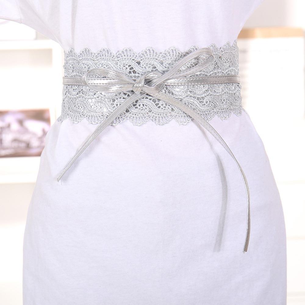 Soft Bow Tie Belt Self Tie Obi Belt Boho Style PU Leather Belt  for Dresses