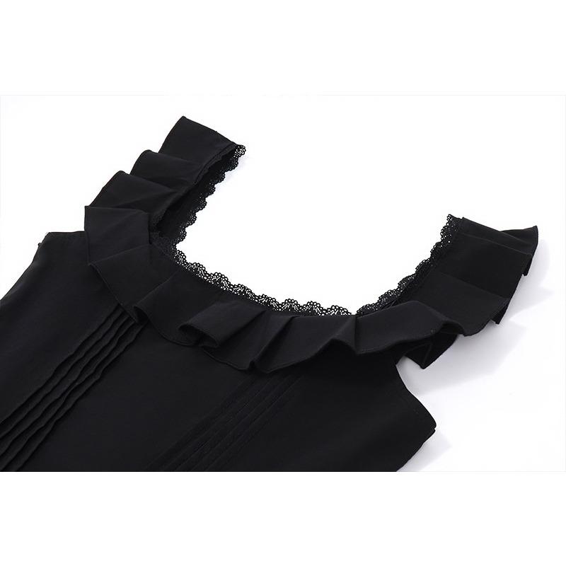 GMXIA Summer Temperament Square Collar Wooden Ear Edge Fishbone Corset Dress Women