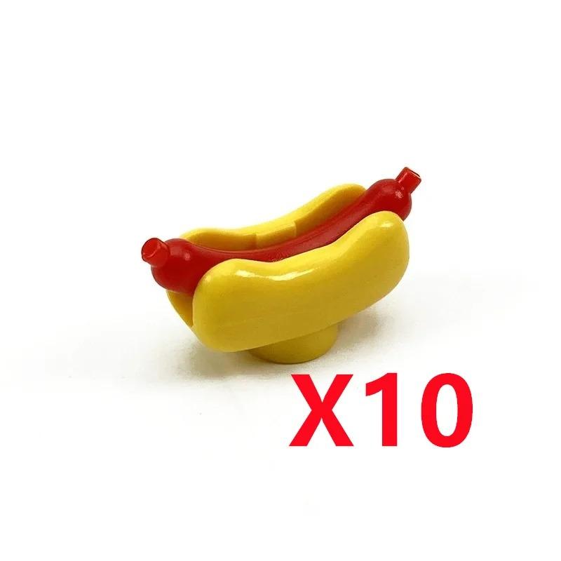 

MOC Городские строительные блоки Игрушка Аксессуары для еды Мини-кирпич Гриб Рыба Яблоко Хот-дог Торт Пицца Куриная ножка Коробка для мороженого K031