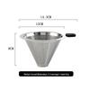 304 Stainless Steel Reusable Coffee and Tea Drip Filter Funnel