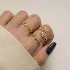 925 Sterling Silver Exquisite Colorful Zircon Flowers Leaves Ring For Women Double Design Size7 Adjustable Party Wedding Jewelry