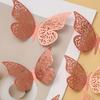 12 Stuks 3D Vlinder Muurstickers 3 Maten Holle Vlinder Muurkunst Verwijderbare DIY Decoratieve Sticker voor Kamer Kantoor Slaapkamer Woonkamer Decor