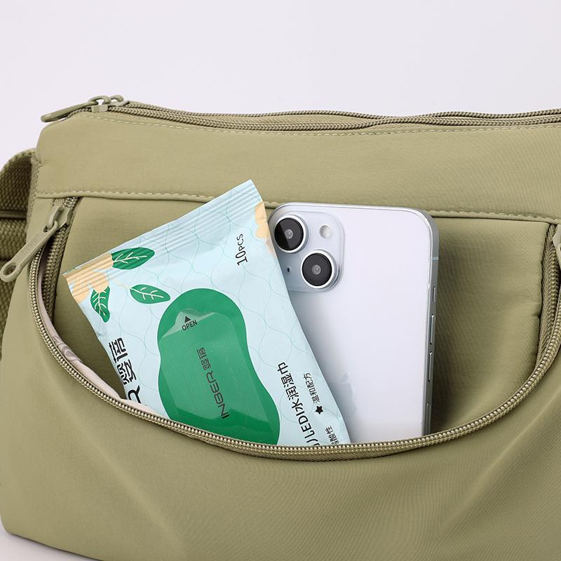 Lightweight Multi-Layer Crossbody Bag Women's Waterproof Nylon Bag Large Capacity Commuter Mother Bag