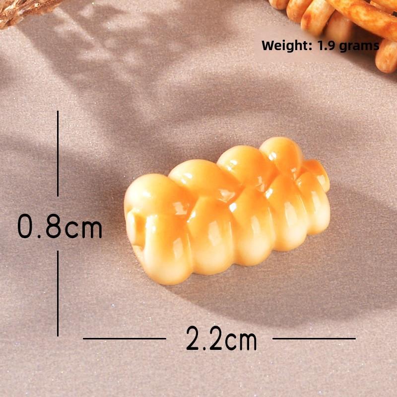 Simulated Food Cream Bread Croissants And Pineapple Buns Resin Ornament For Gift