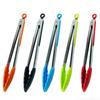 Silicone Food Tong Stainless Steel Kitchen Tongs Silicone Non-slip Cooking Clip Clamp BBQ Salad Tools Grill Kitchen Accessories