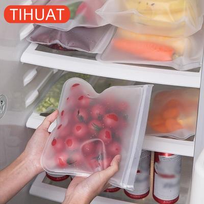 Silicone Food Storage Containers Reusable Food Storage Bags Lunch Bags Stand Up Zipper Bag Cup Airtight Fresh Food Containers