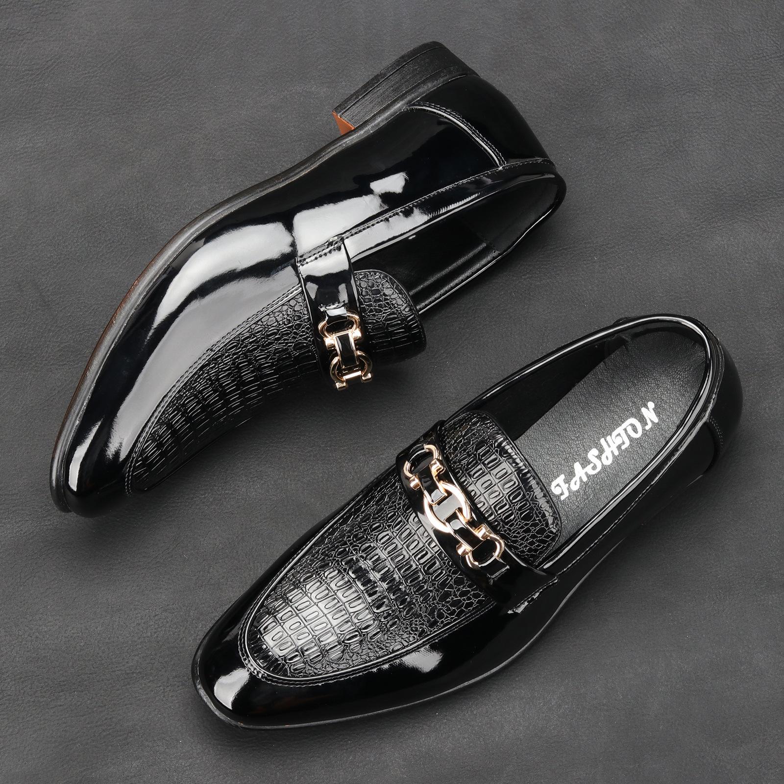 

Товары для хвоста, деловые мужские туфли с чехлами для ног, повседневные туфли с острым носком, кожаные туфли с одной педалью для мужчин 42