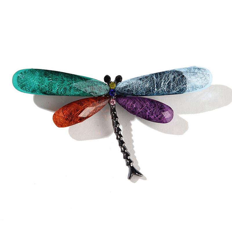 Dragonfly Vintage Insect Animal Resin Brooch Pins Jewelry Gift Bouquet Brooch