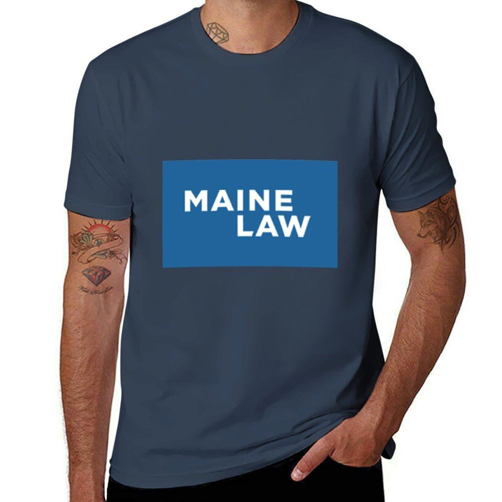 maine law block sticker TShirt Big and Tall Solid Color TShirt S