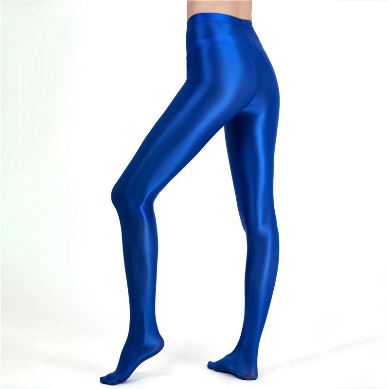 Sexy Tight Pantyhose Womens Oil Glossy Elastic Yoga Shaping Erotic Full Leggings Sheer Hosiery Ballet Dance Gym Trousers