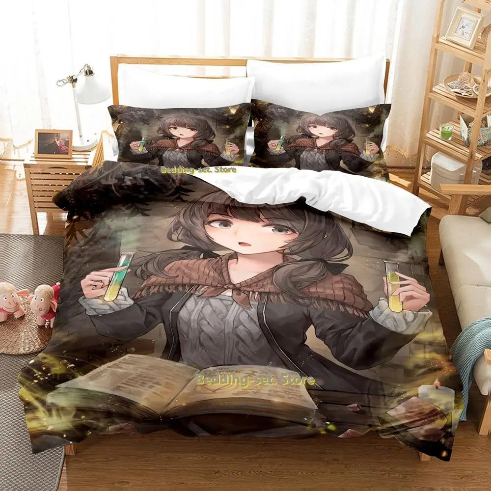 Book Girl Anime Bedding Set Single Twin Full Queen King Size Bed Set Adult Kid Bedroom Duvetcover Sets Anime Parure De Lit Bed