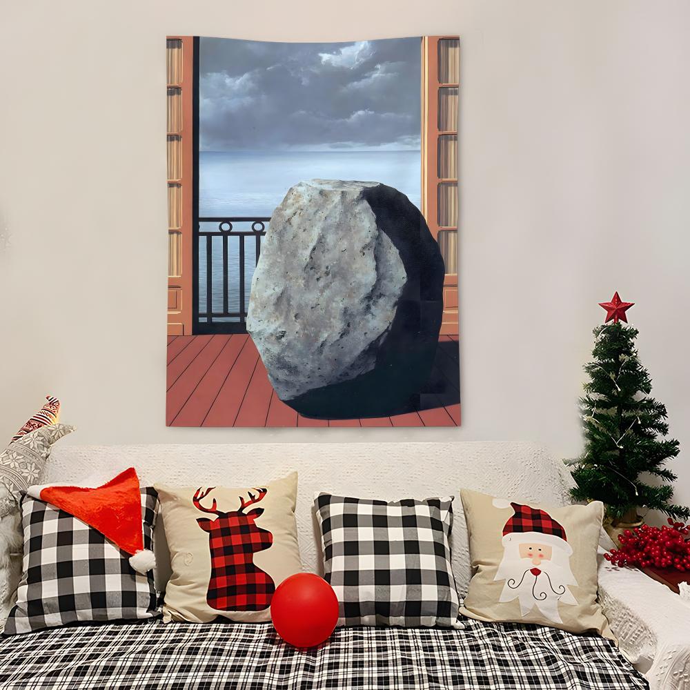 Rene Magritte Modern Art Tapestry Decoration Art Microfiber Background For Bedroom Living Bar Garden Outdoor Festival