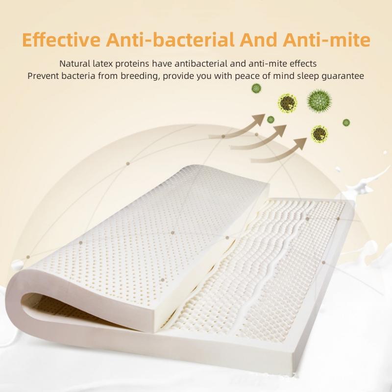 100% Natural Latex Mattress Thailand 10cm Natural Latex Mats Rubber Soft Cushion Two-Person Household 1.2/1.5/1.8m Home Mattress