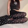 Vintage Korean Polka Dot Sheer Tights Women High Waist Pantyhose Silk Tights Women Slimming Sexy Stockings High Elastic Leggings
