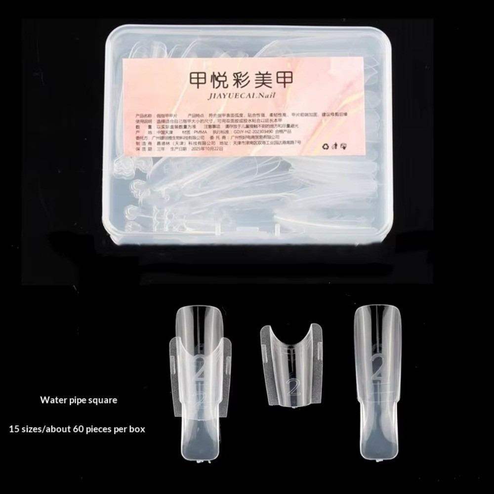 Rocket Shape Dual Nail Forms Top & Bottom Dual Nail Molds Clear Nail Forms Nail Extension A Pink