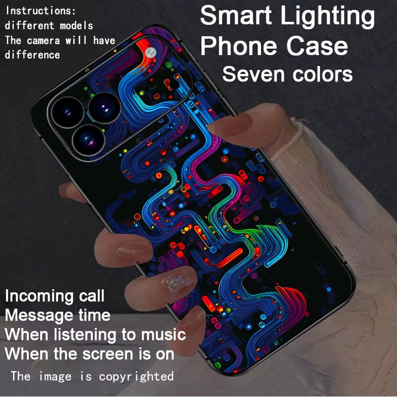 Custodia per Telefono Luminosa Circuito Stampato Cool Per Xiaomi 15T 14T 13T 12T Pro POCO F8 F7 Ultra X7 X8 Pro Vetro LED Flash Coperture Funda
