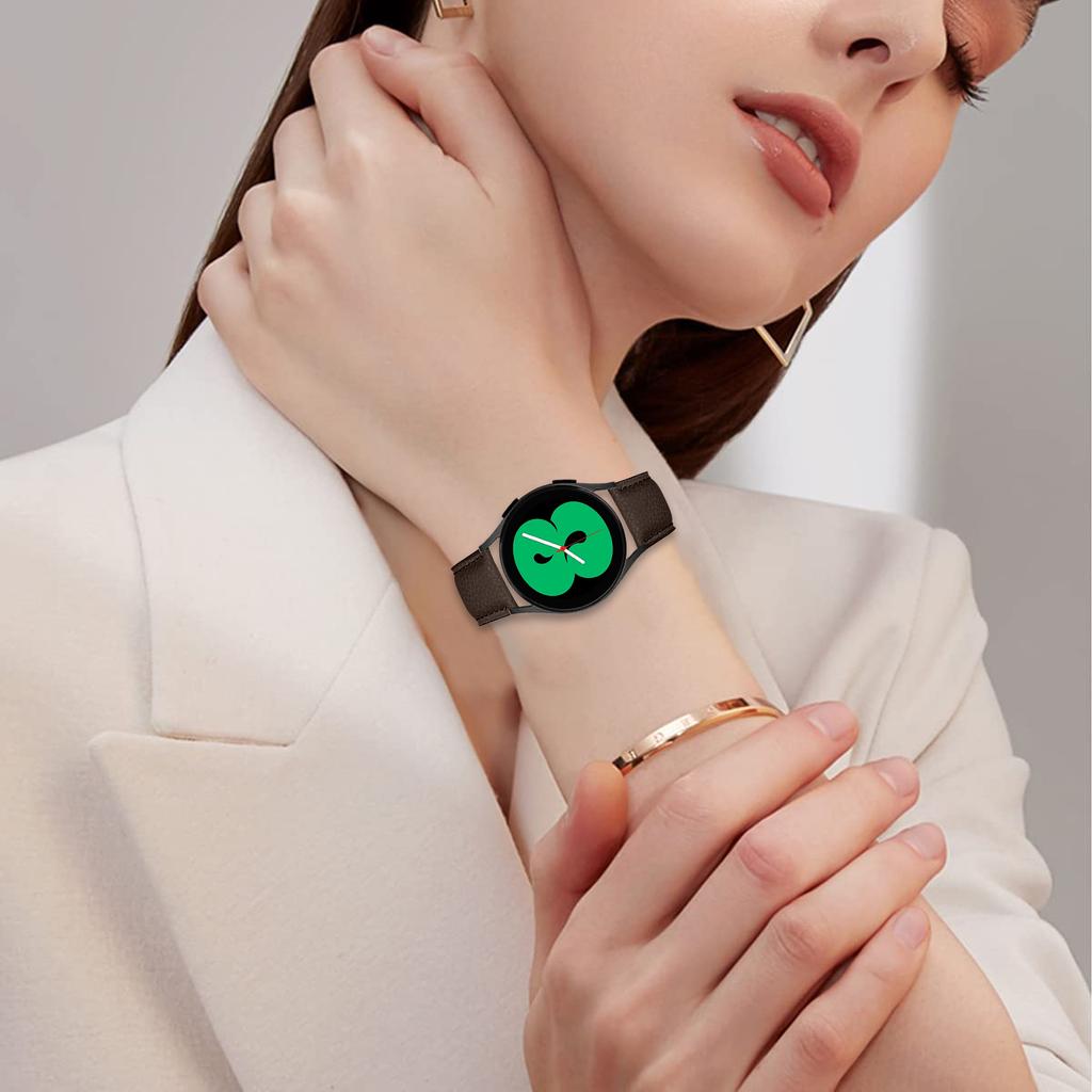 Wrist Strap For Huami Amazfit Active/GTR Mini/Bip 3 Pro/Bip 3 Genuine Leather Watch Band with Black Connector Turtle Back Buckle