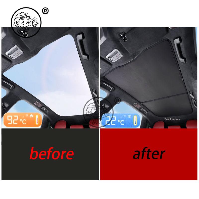 Sunroof Sunshade Ice Cloth Car Roof Glass Front Rear Skylight Heat Insulation Sun Shade For ZEEKR 7GT 2025 2026 Car Accessories