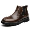 Martin boots leather British casual Chelsea boots medium and high top velvet warm new boots