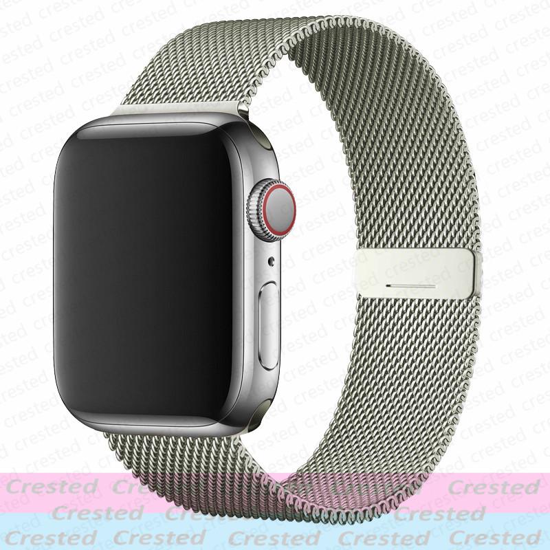 Milanese Loop Strap For Apple Watch Band 44mm 40mm 45mm 41mm 49mm 42mm 38mm Correa Bracelet iWatch Series 3 6 Se 7 8 9 5 Ultra 2