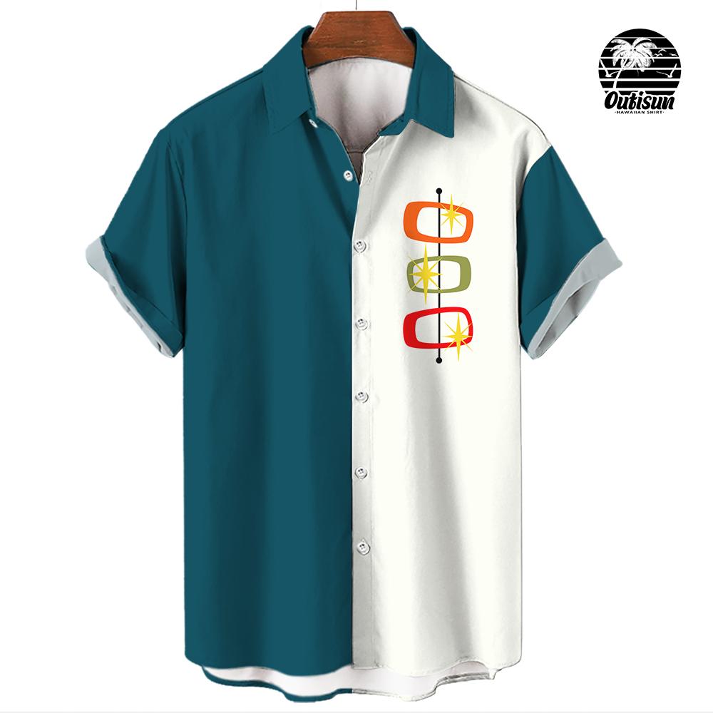 New Hawaiian Shirts for Men Casual Button Down Short Sleeve Unisex Striped 3D Print Summer Beach European Size S to 5XL