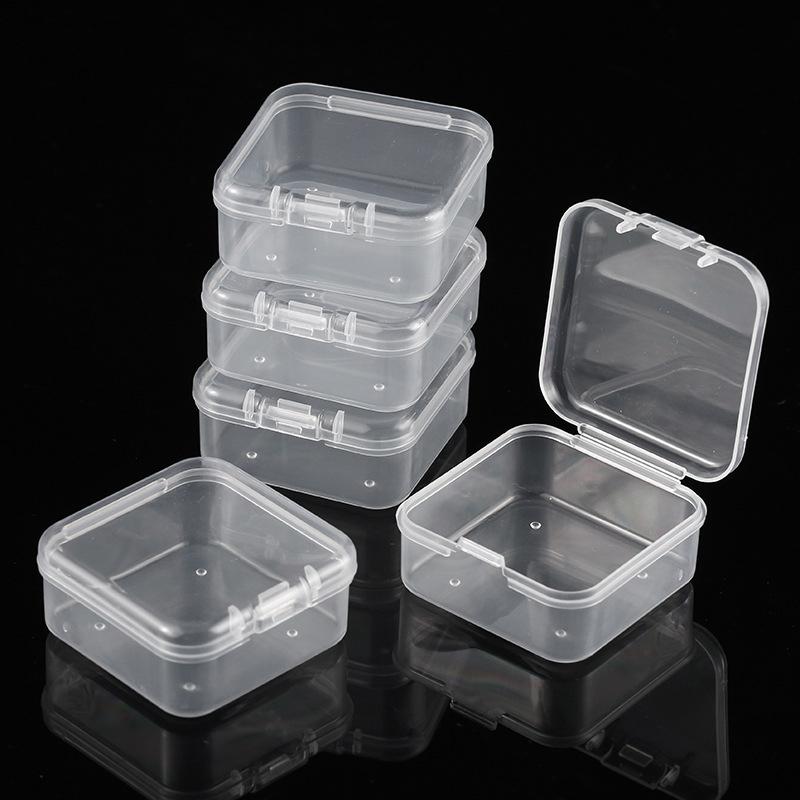 5/10 Pcs PP Storage Box Mini Transparent Plastic Case Container Square Rectangle Packaging Box For Jewellry Beads Small Items