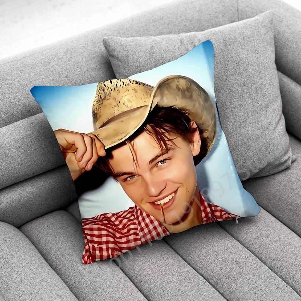 L-Leonardo D-DiCaprio Throw Pillow Case For 30x30cm 40x40cm 45x45cm 50x50cm 55x55cm Square Sofa Pillowcase Shell