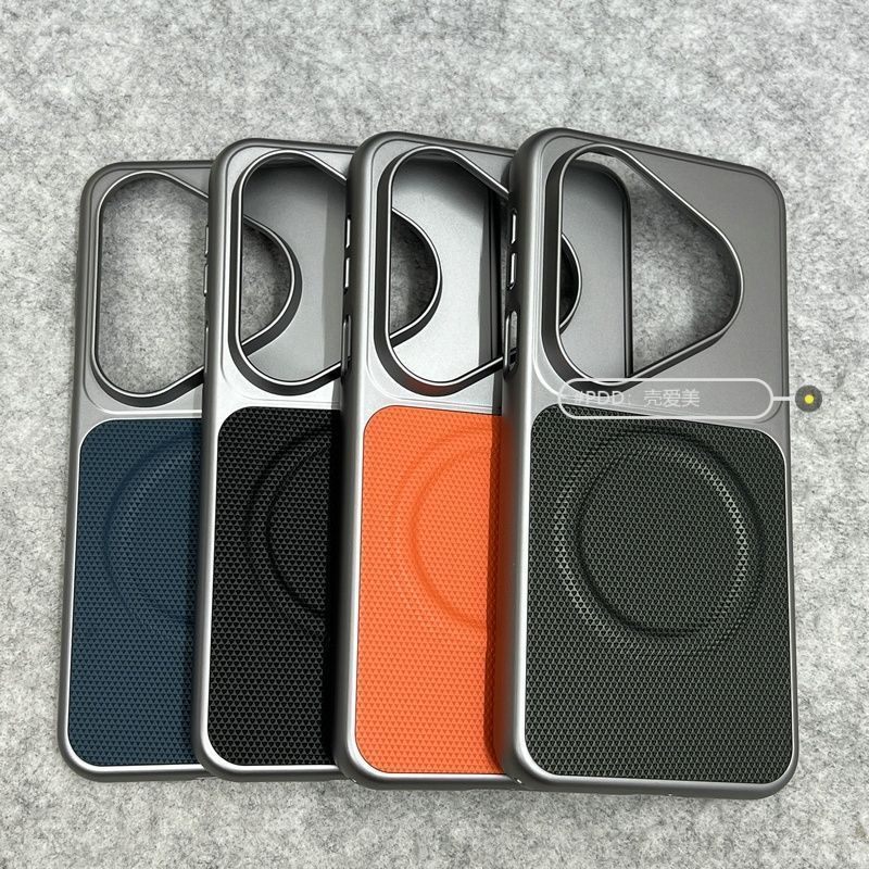 For Huawei Pura 80 Pro Pura70 Pro+ Pura 90 Pro Max Case Magnetic Fine Grain PU Leather Electroplated PC Lightweight Hard Cover