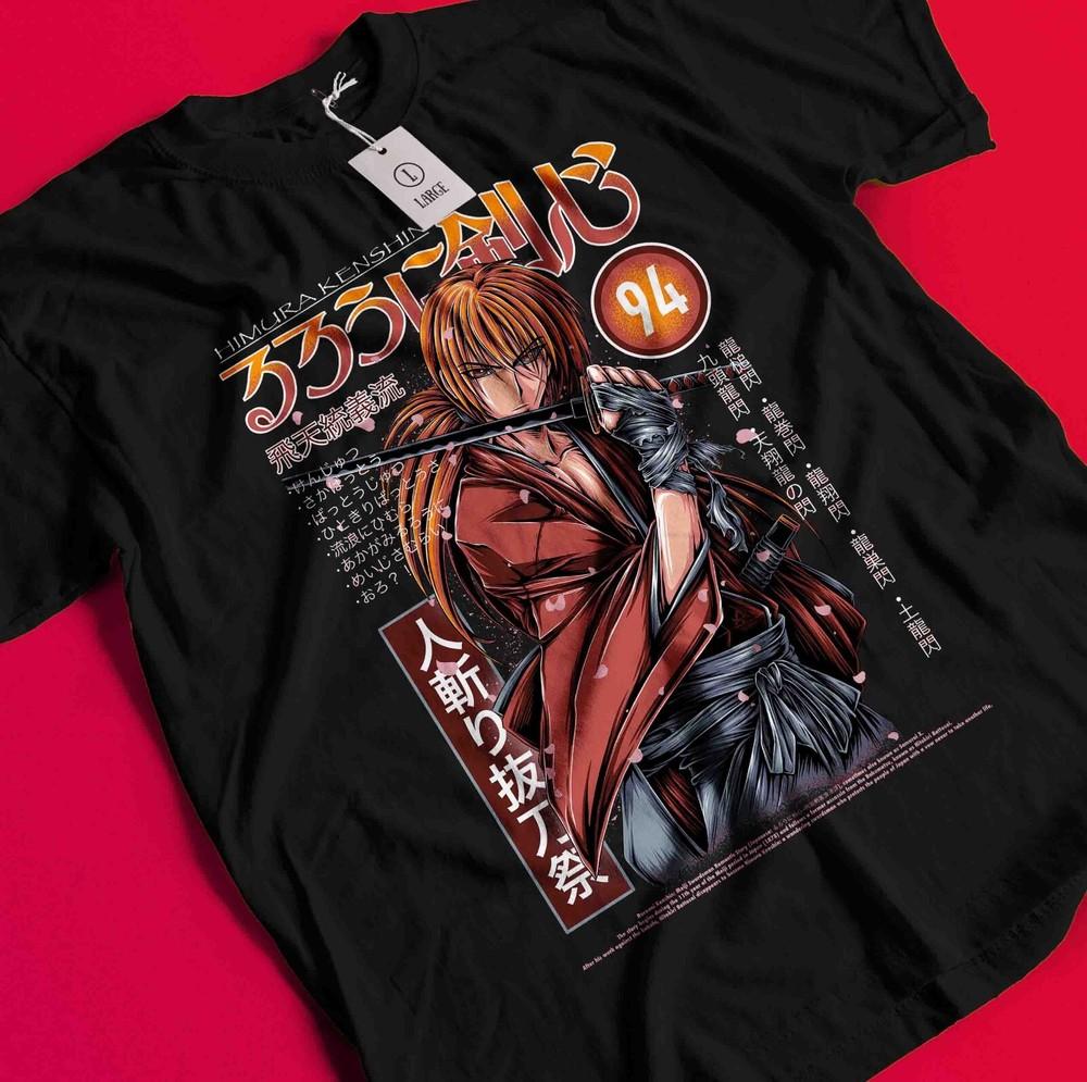 Rurouni Kenshin Shirt Samurai Himura T-Shirt Makoto Shishio Aoshi Saito Hajime BB1607