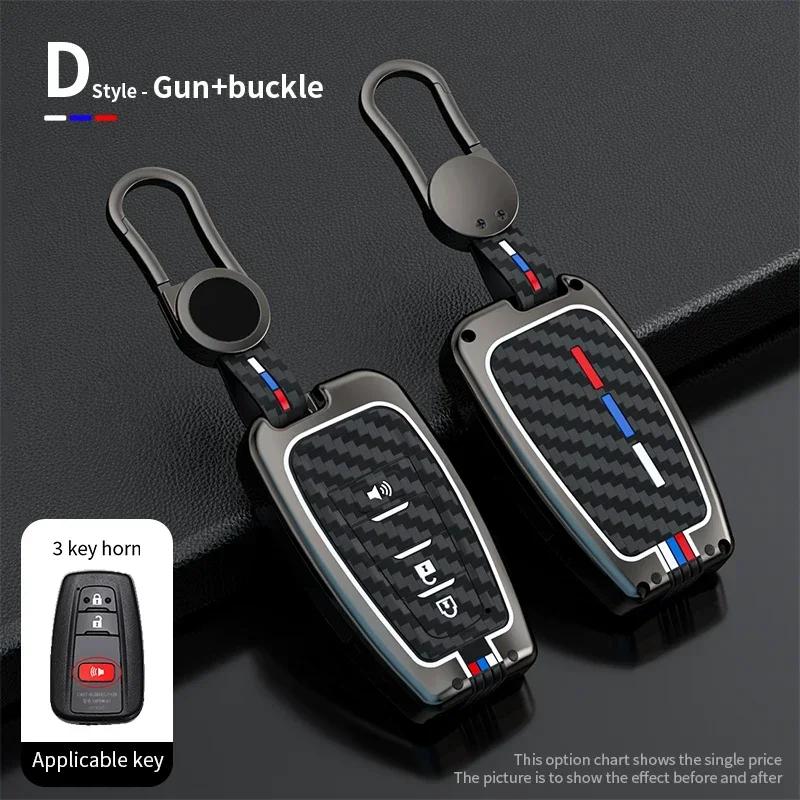 Zinc Alloy Smart Car Key Cover Car Key Case For Toyota CHR C-HR Prado WJSH7 Camry Avalon Prius Corolla RAV4 Avalon Car Accessories