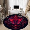 1pc Butterfly Artwork Chair Carpet for Office, Round Non Slip Durable Large Size Office Carpet, Suitable for Office