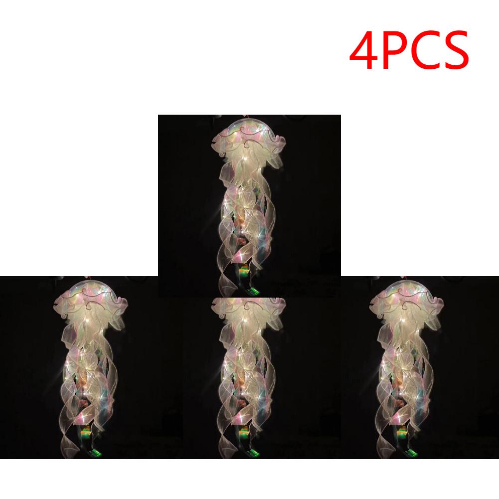 1-5PCS LED Jellyfish Lamp Button Battery Portable Flower Light Atmosphere Decoration Lamp Bedroom Night Lamp For Room Home Decor