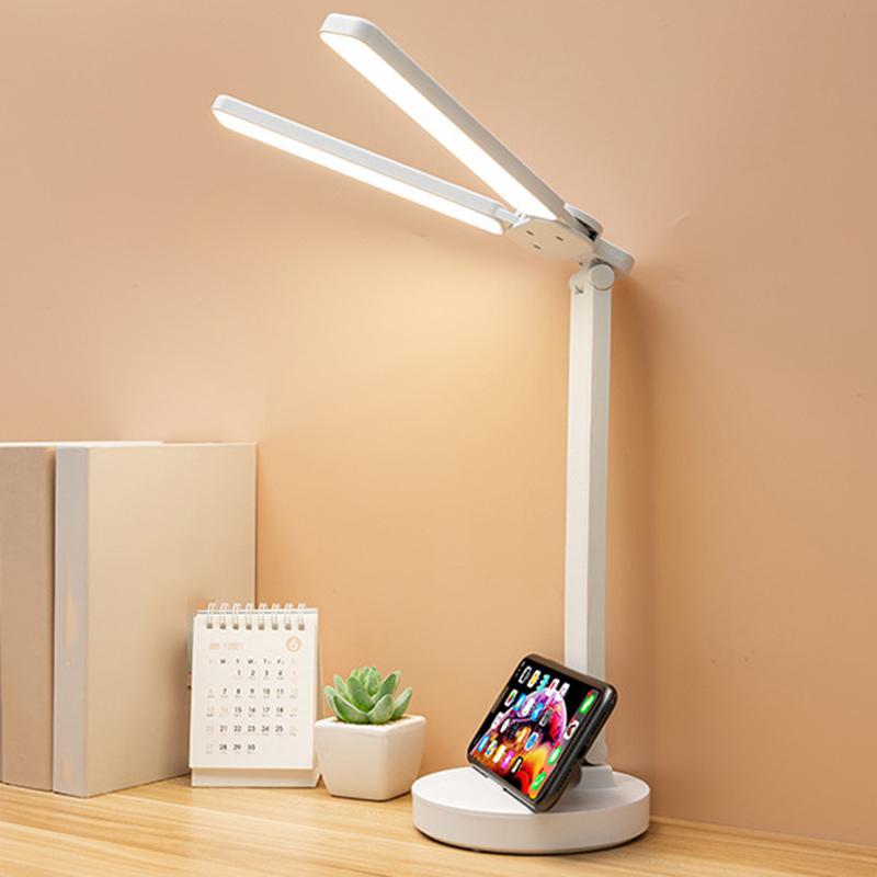 LED eye protection double lamp cap table lamp