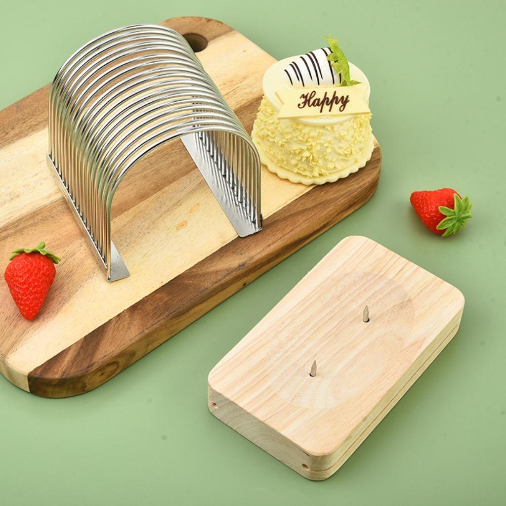 Stainless Steel Bread Slicer with Fixing Nails Tomato Slicer Toast Cutter Mold  Restaurant