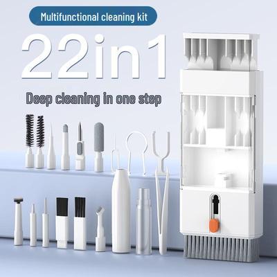 K22 Multi-Functional 22-in-1 Cleaning Set for Keyboards, Headsets, and Screens