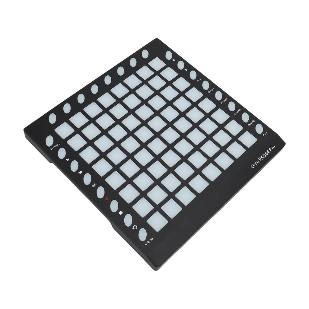 WORLDE MIDI Controller DJ Pad s 64 RGB pady, 128 GM zvuky, 8 RGB tlačítky, 6 transportními ovladači, vestavěným editorem, přenosný
