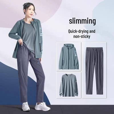 Leichter Herbst-/Winter-Laufanzug in Übergröße für Damen - Fitness- & Morgensportbekleidung