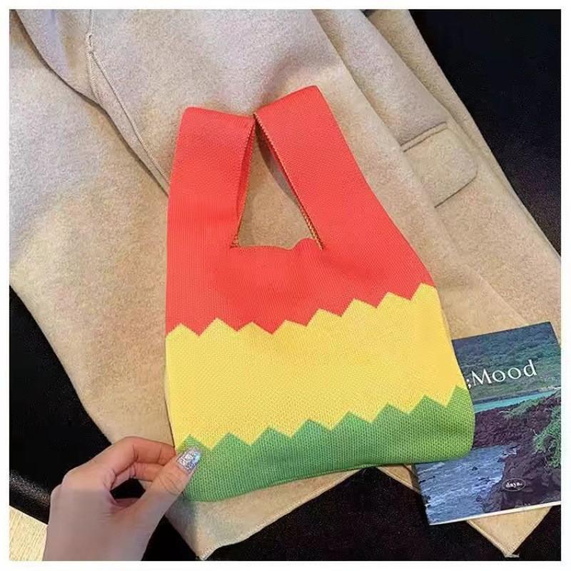 High quality thickened birthday banquet baby gift bag knitted bag gift woven bag handbag tote bag women's bag