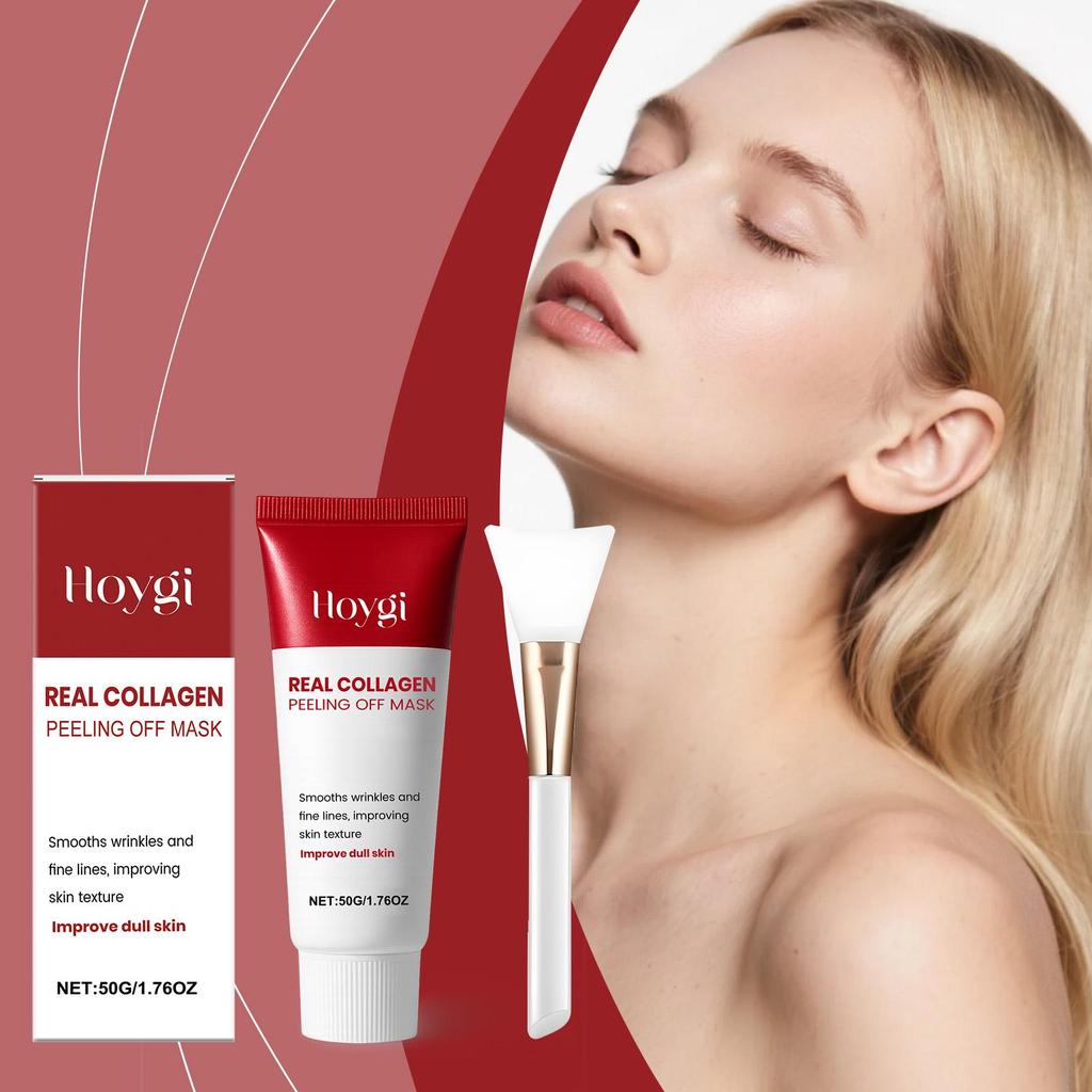Hoygi Collagen Peel-Off Mask 50g: Gently Cleanses the Face, Exfoliates, Reduces Wrinkles, Hydrates and Moisturizes, and Nourishes the Skin.