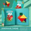 LUVLU™ Dinosaur Magnetic Tangram Puzzle Toy, 96 Patterns, Montessori Educational Toy for Kids Ages 3+