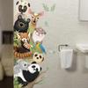 Nuevas Pegatinas de Pared de Animales de Dibujos Animados Creativos Dormitorio Habitación Infantil Calcomanías de Pared para Puerta Suministros para el Hogar