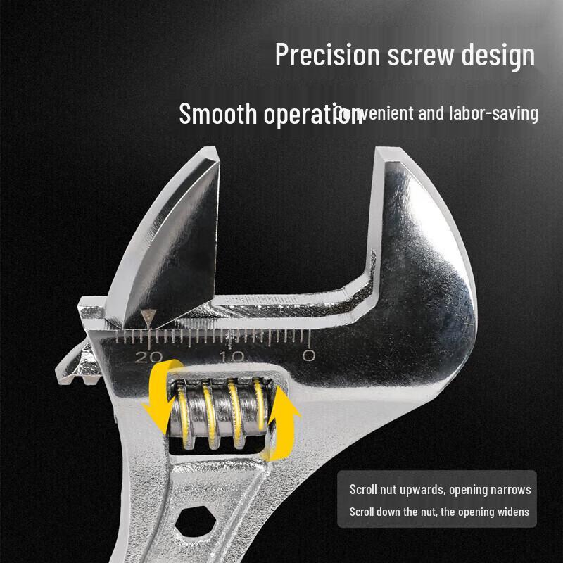 Deli 6-inch Industrial Adjustable Wrench