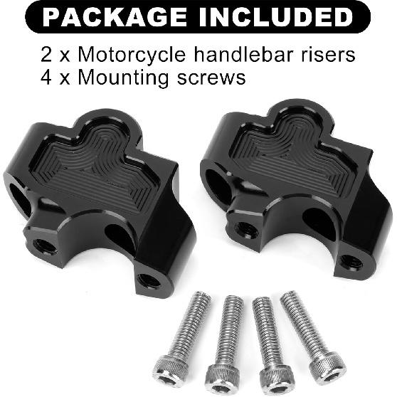 Motorcycle Handlebar Risers, PSLER CNC Handle Bar Risers, Motorcycle Risers, Compatible with Rebel 500 Rebel 300 Rebel 1100 CMX 500 CMX 1100 CMX 300