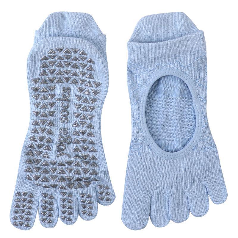 

Export Export South Korea Professional Yoga Socks Non Slip Women s Toe Socks Pilates Socks Finger All-Inclusive Warm-Keeping Socks Light Blue