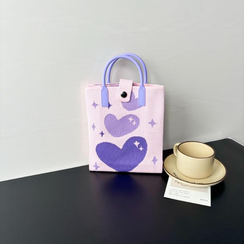 New large-capacity knitted bag, mobile phone bag, niche shoulder messenger bag, high-end, cartoon fashion handbag.