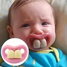 Bocca Baby Divertente Ciuccio Novità Denti Bambini Succhietto Strumento di Alimentazione Matrimonio Festa Decorazioni Oggetti di Scena Giocattoli Scherzosi