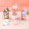 PP Straw Cartoon Children Cup Large Capacity 600ML Double Drinking Cup  Students