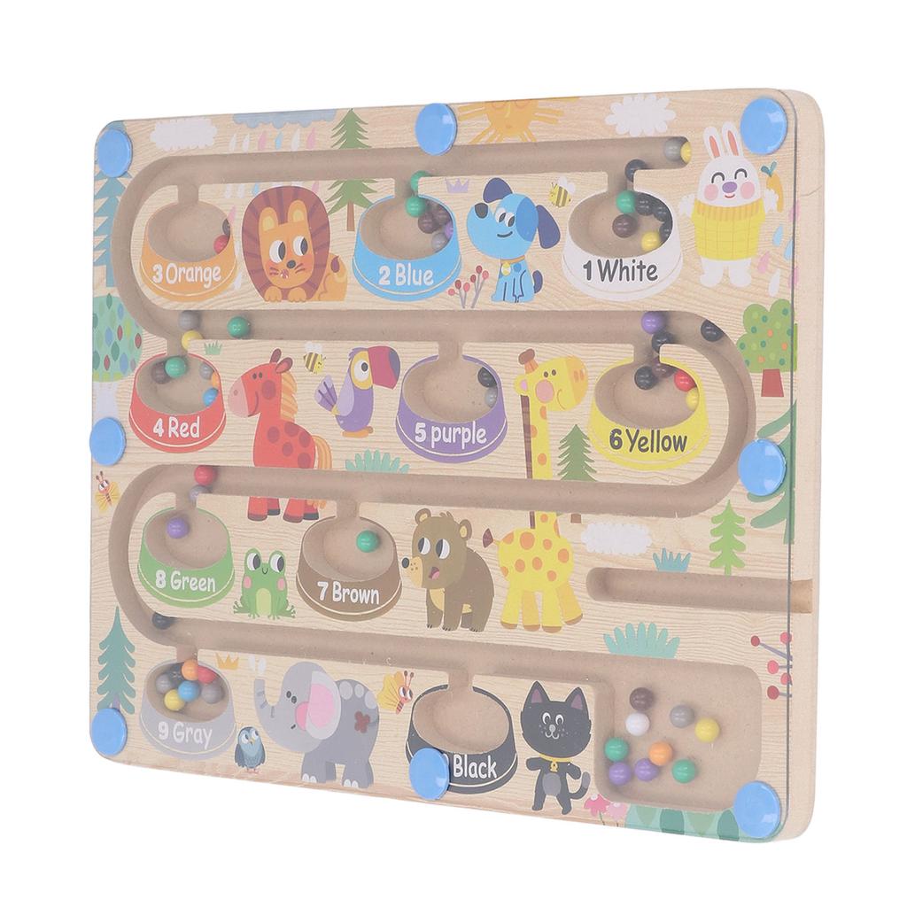 Magnetic Counting Toy Educational Wooden Color Number Matching Puzzle Board for Toddlers Kids S