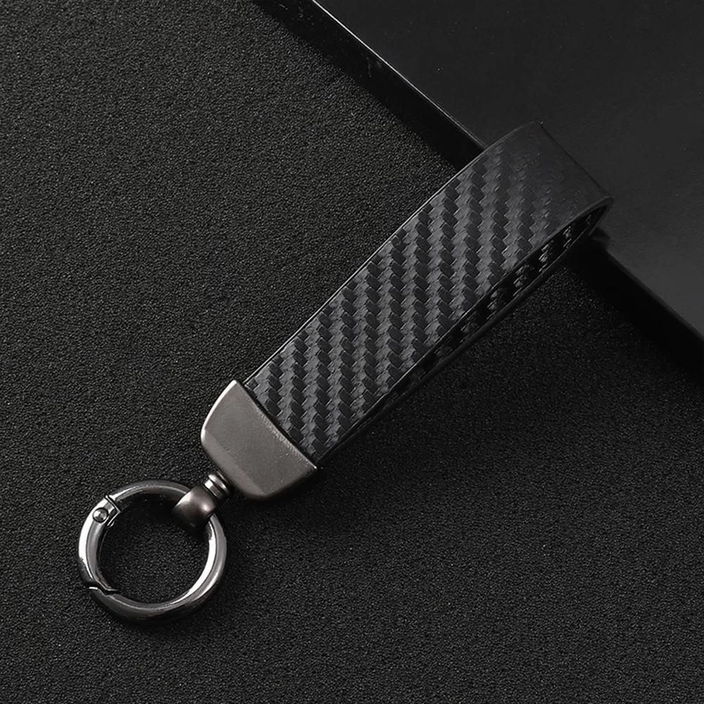 For Mercedes Benz Special Edition A-Class W168 W169 W176 W177 Car KeyChain Carbon Fiber Leather Metal Buckle Keyring Accessories