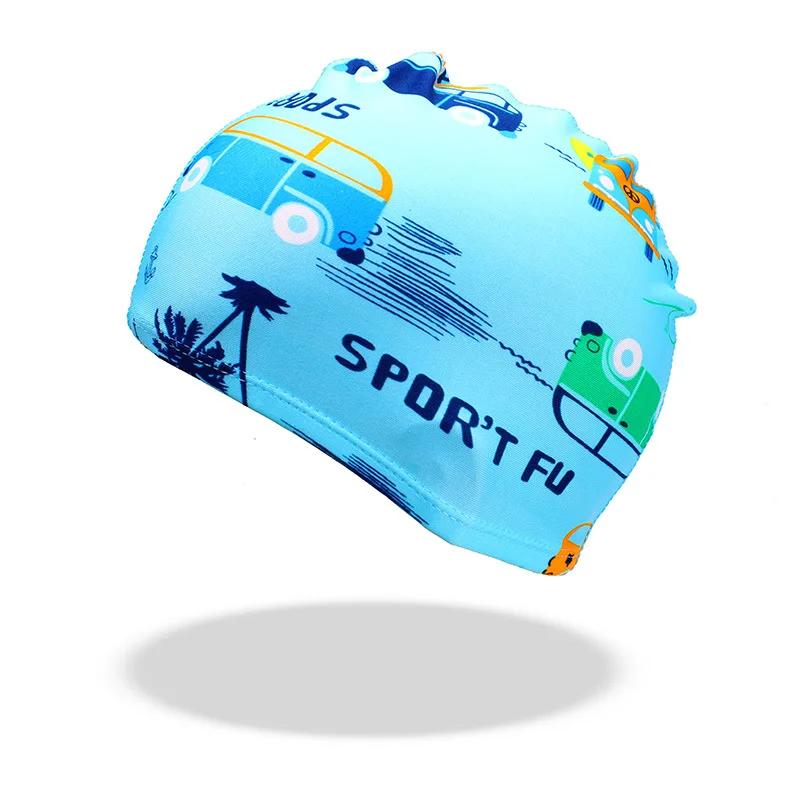 Children Cartoon Swimming Caps Animal Dinosaur Print Boys Girls Swimming Hat Pool Equipment Kids Swimming Accessories